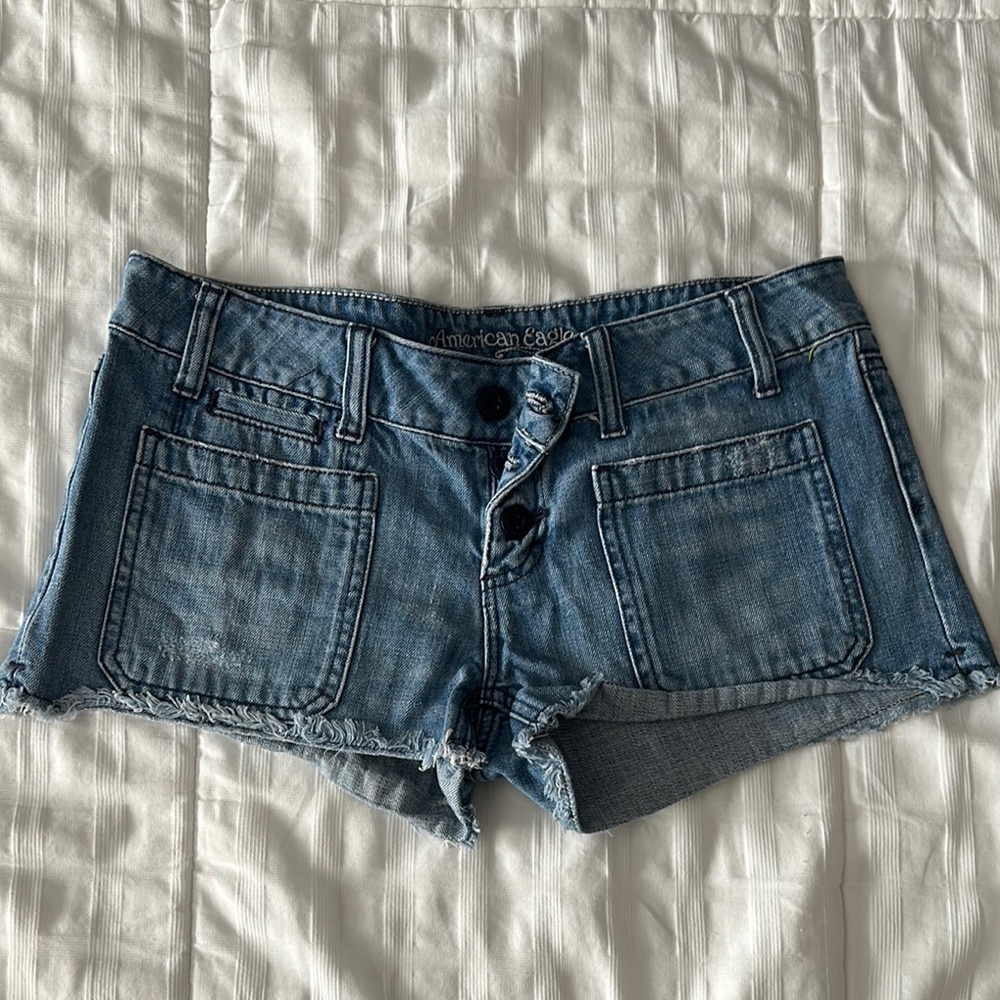 American Eagle Outfitters Blue Jean Shorts Relaxed Fit